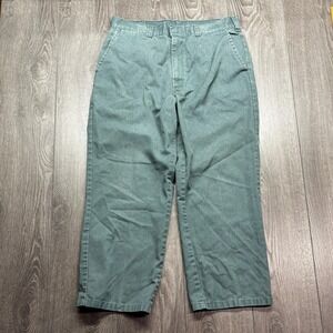 Vintage 1990s Big Bill Green Trouser Chino Pants True Vintage 34 x 28 Workwear